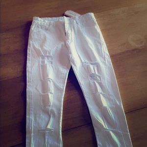 White Ripped Jeans